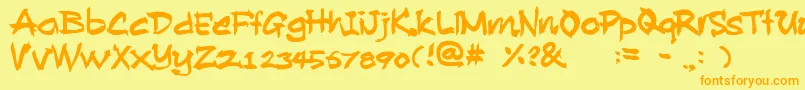 AllanRooster Font – Orange Fonts on Yellow Background