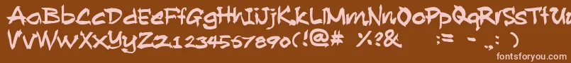 AllanRooster Font – Pink Fonts on Brown Background