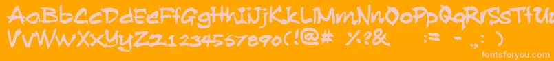 AllanRooster Font – Pink Fonts on Orange Background
