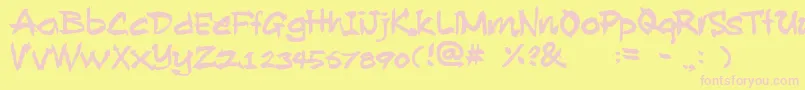 AllanRooster Font – Pink Fonts on Yellow Background