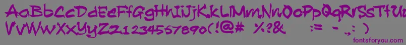 Шрифт AllanRooster – фиолетовые шрифты на сером фоне