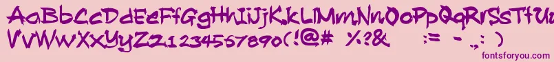 AllanRooster Font – Purple Fonts on Pink Background