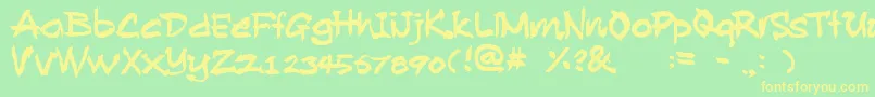 AllanRooster Font – Yellow Fonts on Green Background