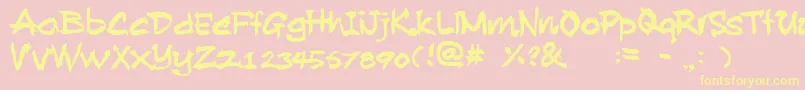 AllanRooster Font – Yellow Fonts on Pink Background