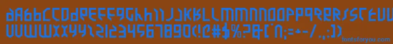 ValkyrieExpanded Font – Blue Fonts on Brown Background