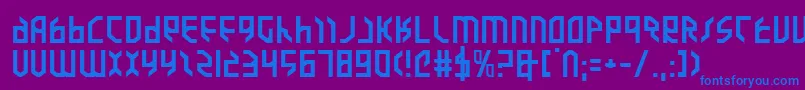 ValkyrieExpanded Font – Blue Fonts on Purple Background