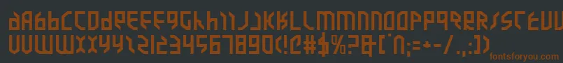Шрифт ValkyrieExpanded – коричневые шрифты на чёрном фоне