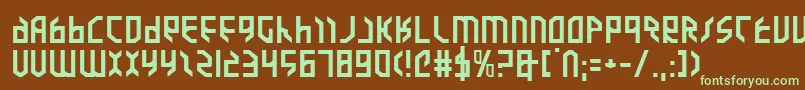 ValkyrieExpanded Font – Green Fonts on Brown Background