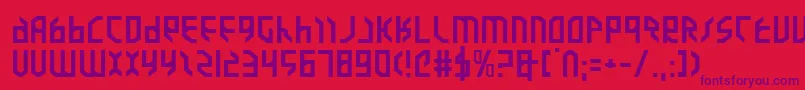 フォントValkyrieExpanded – 赤い背景に紫のフォント