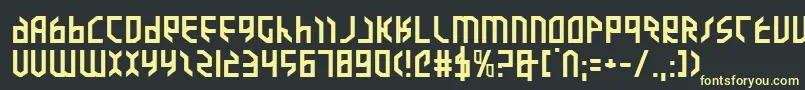 Шрифт ValkyrieExpanded – жёлтые шрифты на чёрном фоне