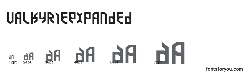 ValkyrieExpanded Font Sizes