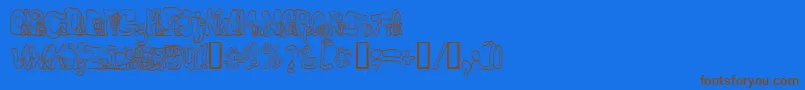 Critterisrad Font – Brown Fonts on Blue Background