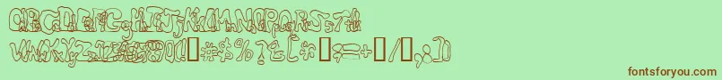 More about Critterisrad Font Critterisrad Font – Brown Fonts on Green Background