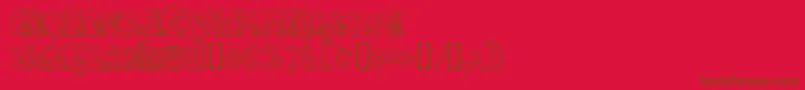 Critterisrad Font – Brown Fonts on Red Background