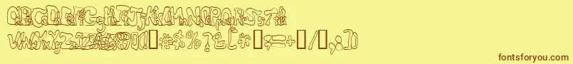 More about Critterisrad Font Critterisrad Font – Brown Fonts on Yellow Background