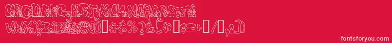 Critterisrad Font – Pink Fonts on Red Background