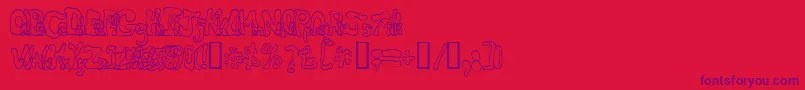 Critterisrad Font – Purple Fonts on Red Background