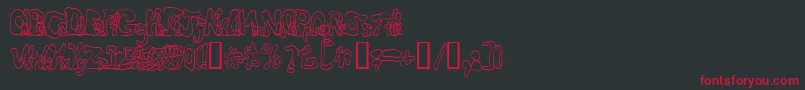 Critterisrad Font – Red Fonts on Black Background