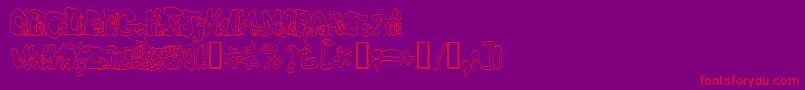 Critterisrad Font – Red Fonts on Purple Background