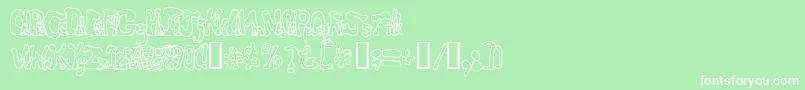 Critterisrad Font – White Fonts on Green Background