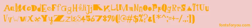 Senza Font – Orange Fonts on Pink Background