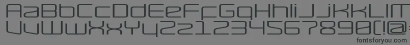 RaveWide-fontti – mustat fontit harmaalla taustalla