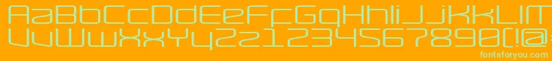 RaveWide Font – Green Fonts on Orange Background