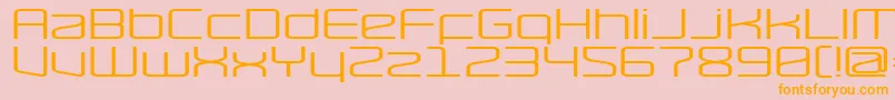 RaveWide Font – Orange Fonts on Pink Background