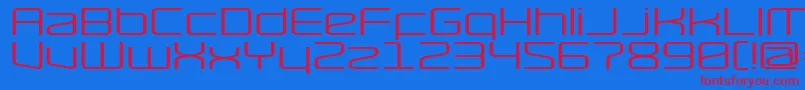RaveWide Font – Red Fonts on Blue Background