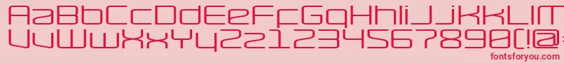 Fonte RaveWide – fontes vermelhas em um fundo rosa
