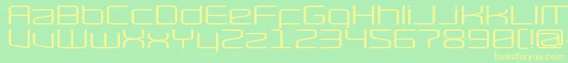 Fonte RaveWide – fontes amarelas em um fundo verde