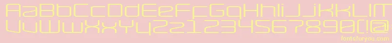 RaveWide-Schriftart – Gelbe Schriften auf rosa Hintergrund