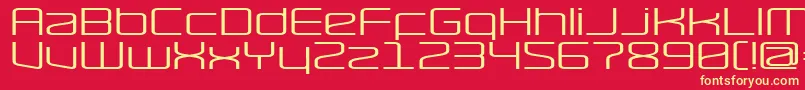 RaveWide Font – Yellow Fonts on Red Background