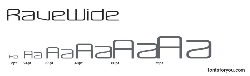 RaveWide Font Sizes