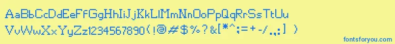 Więcej informacji o czcionce Mkr17 Czcionka Mkr17 – niebieskie czcionki na żółtym tle