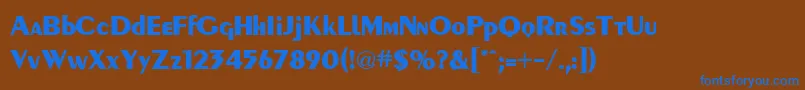 ForteBold Font – Blue Fonts on Brown Background
