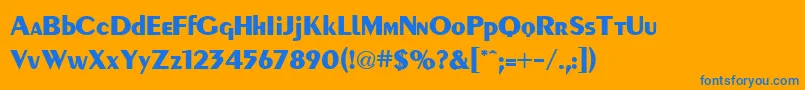 ForteBold Font – Blue Fonts on Orange Background