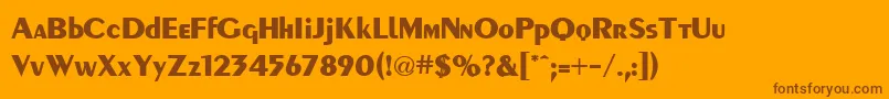 ForteBold Font – Brown Fonts on Orange Background
