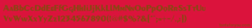 ForteBold Font – Brown Fonts on Red Background