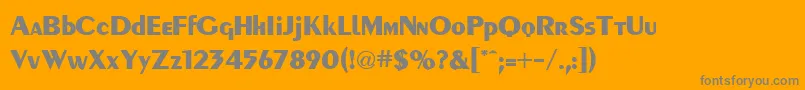 ForteBold Font – Gray Fonts on Orange Background