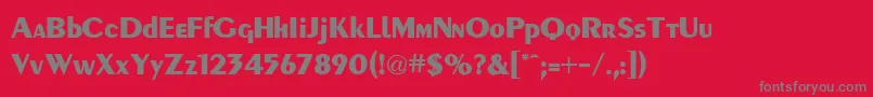 ForteBold Font – Gray Fonts on Red Background
