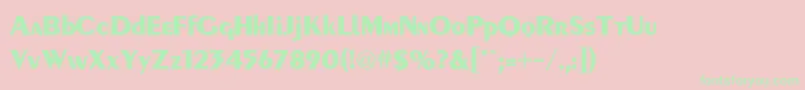 ForteBold Font – Green Fonts on Pink Background