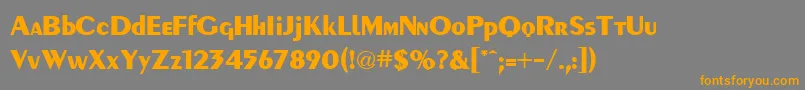 ForteBold Font – Orange Fonts on Gray Background