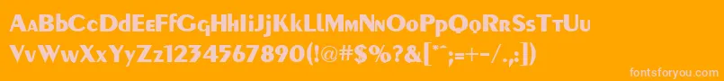 ForteBold Font – Pink Fonts on Orange Background