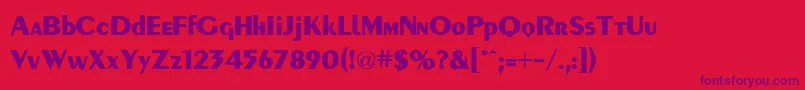 ForteBold Font – Purple Fonts on Red Background