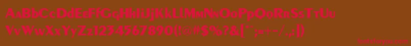 ForteBold Font – Red Fonts on Brown Background