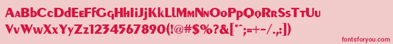 ForteBold Font – Red Fonts on Pink Background