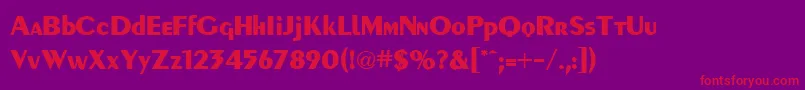 ForteBold Font – Red Fonts on Purple Background