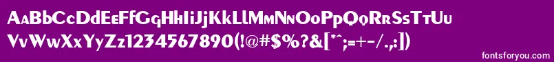ForteBold Font – White Fonts on Purple Background