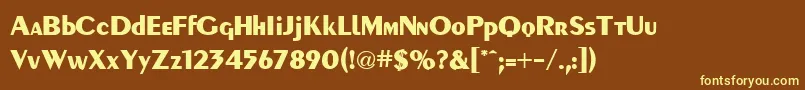 ForteBold Font – Yellow Fonts on Brown Background